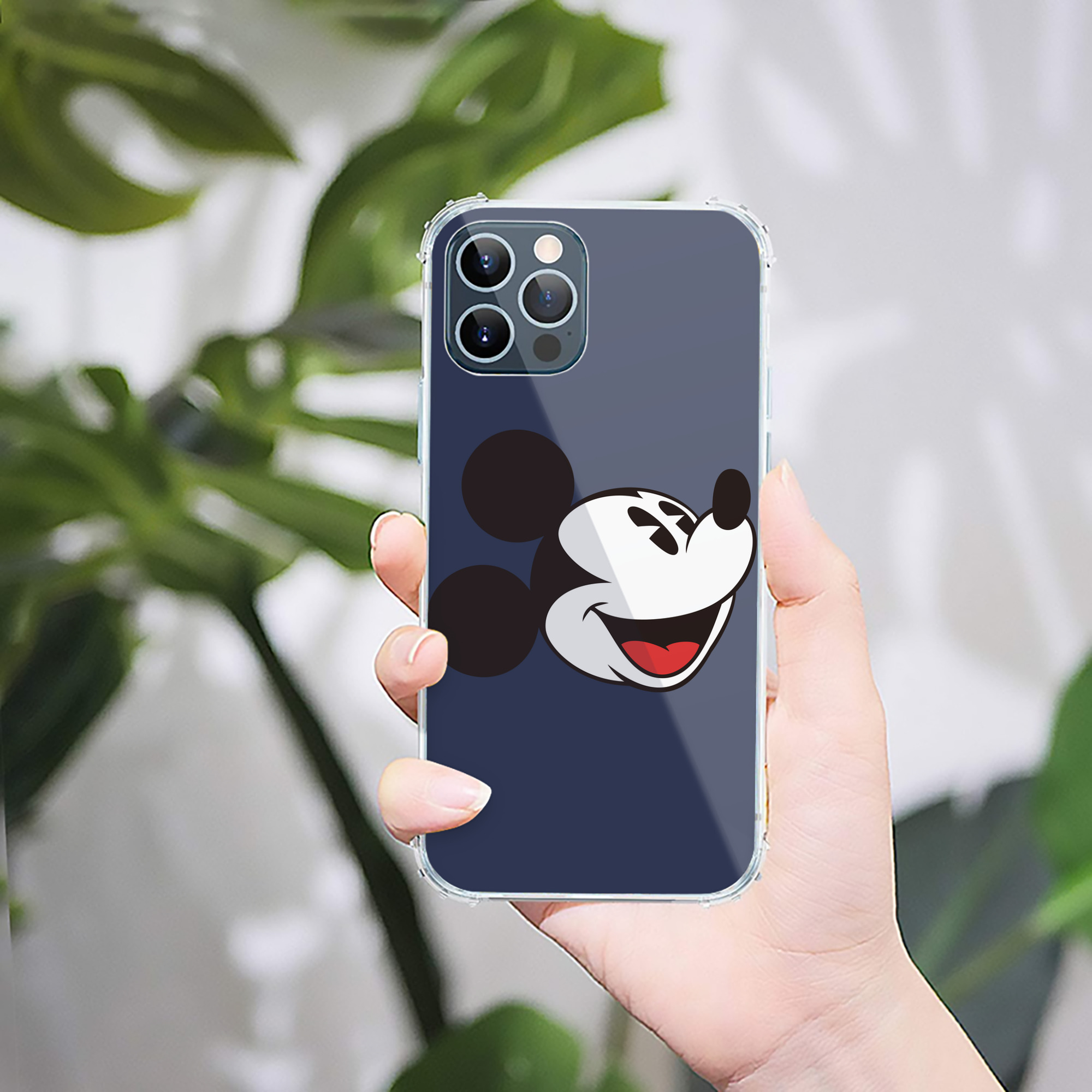 （画像用） ミッキーマウス Mickey Mouse 【iPhone 12シリーズ対応】透明スマホケース（クリアソフトケース）